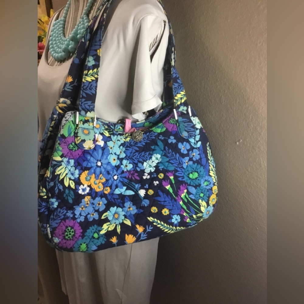 VERA BRADLEY BLUE FLORAL BAG - Picture 3 of 16